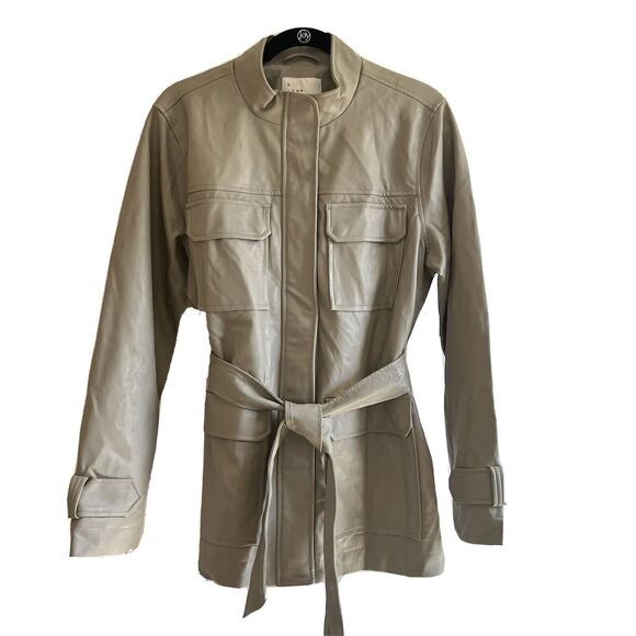 A New Day Women's Anorak Vegan Faux Leather Jacket Size Large Frontier Brown NEW - Picture 1 of 11